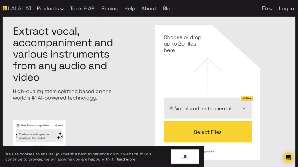 LALAL.AI - AI Tools for Audio | Apsock.Tech