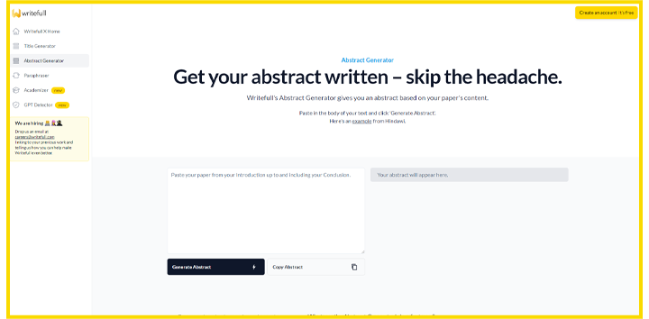 AI Tools for Abstract Writing - Writefull's