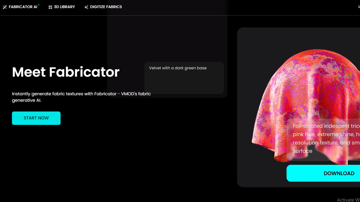 Fabricator AI - Create stunning fabric textures effortlessly with Fabricator AI. Powered by VMOD technology, Fabricator AI offers a wide range of customizable fabric options for your design projects.